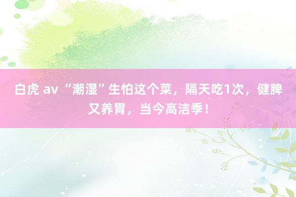 白虎 av “潮湿”生怕这个菜，隔天吃1次，健脾又养胃，当今高洁季！