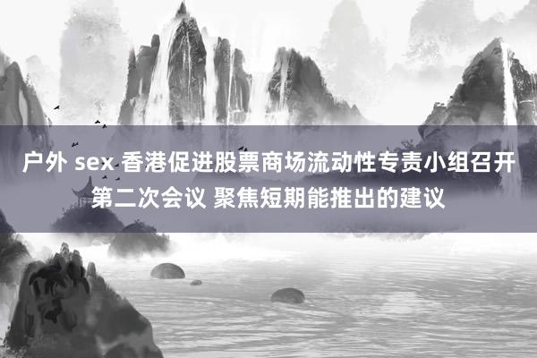 户外 sex 香港促进股票商场流动性专责小组召开第二次会议 聚焦短期能推出的建议