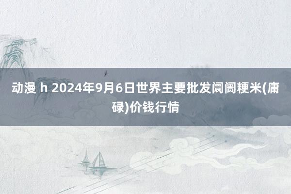 动漫 h 2024年9月6日世界主要批发阛阓粳米(庸碌)价钱行情