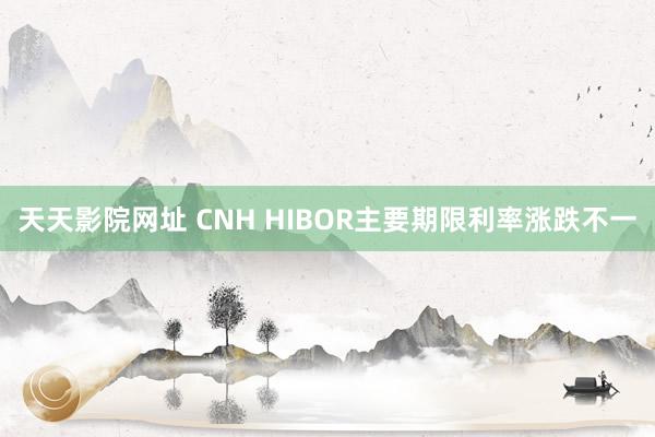 天天影院网址 CNH HIBOR主要期限利率涨跌不一