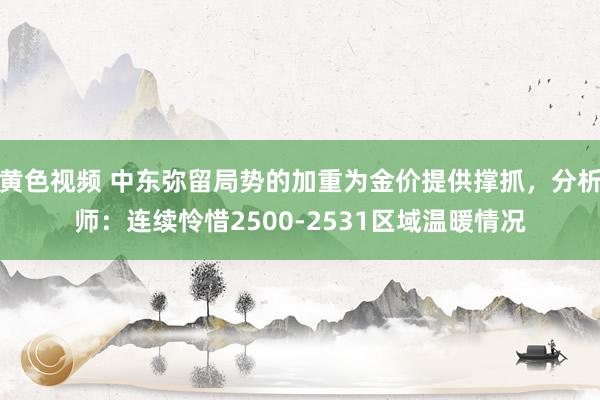 黄色视频 中东弥留局势的加重为金价提供撑抓，分析师：连续怜惜2500-2531区域温暖情况