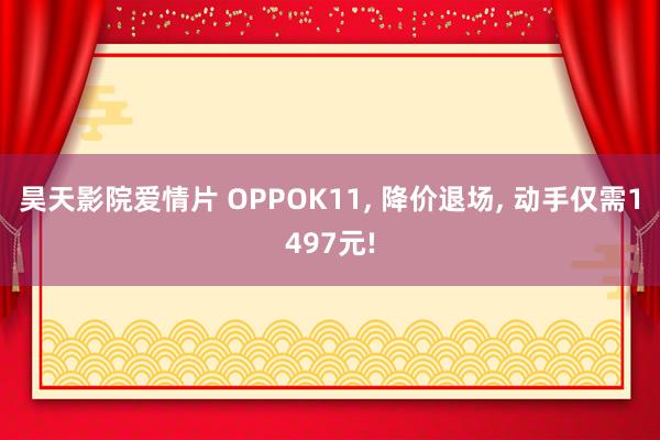 昊天影院爱情片 OPPOK11， 降价退场， 动手仅需1497元!