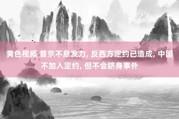 黄色视频 普京不息发力， 反西方定约已造成， 中国不加入定约， 但不会跻身事外