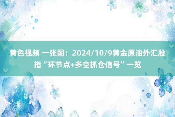 黄色视频 一张图：2024/10/9黄金原油外汇股指“环节点+多空抓仓信号”一览