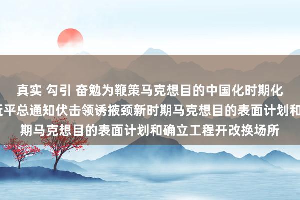 真实 勾引 奋勉为鞭策马克想目的中国化时期化作出更大孝顺——习近平总通知伏击领诱掖颈新时期马克想目的表面计划和确立工程开改换场所