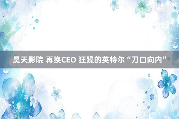 昊天影院 再换CEO 狂躁的英特尔“刀口向内”