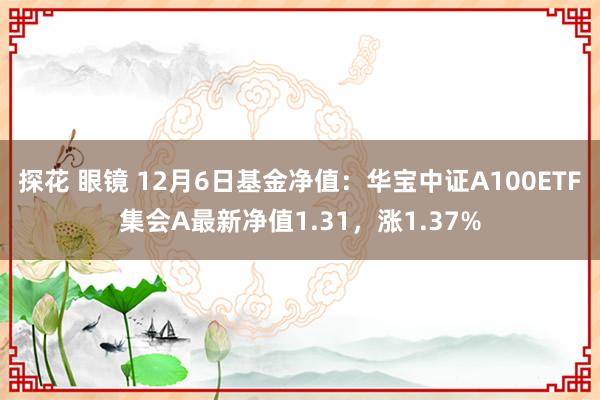 探花 眼镜 12月6日基金净值：华宝中证A100ETF集会A最新净值1.31，涨1.37%