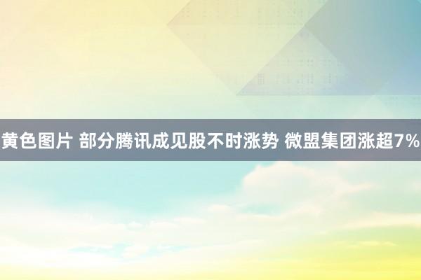 黄色图片 部分腾讯成见股不时涨势 微盟集团涨超7%