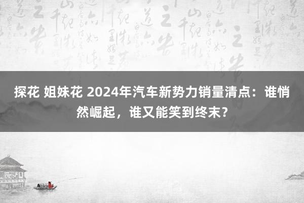 探花 姐妹花 2024年汽车新势力销量清点：谁悄然崛起，谁又能笑到终末？