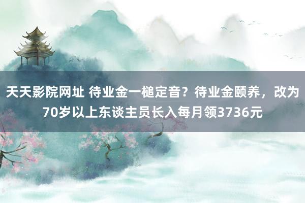 天天影院网址 待业金一槌定音？待业金颐养，改为70岁以上东谈主员长入每月领3736元