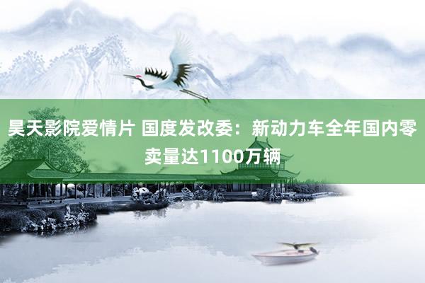 昊天影院爱情片 国度发改委：新动力车全年国内零卖量达1100万辆