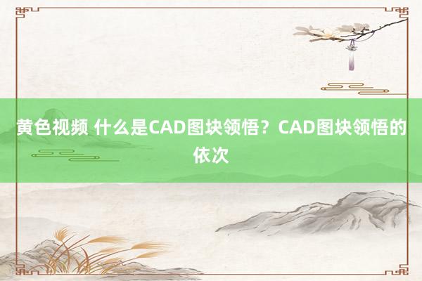 黄色视频 什么是CAD图块领悟？CAD图块领悟的依次