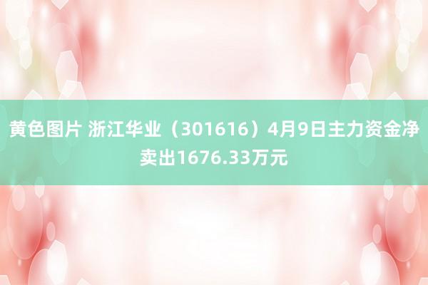 黄色图片 浙江华业（301616）4月9日主力资金净卖出1676.33万元